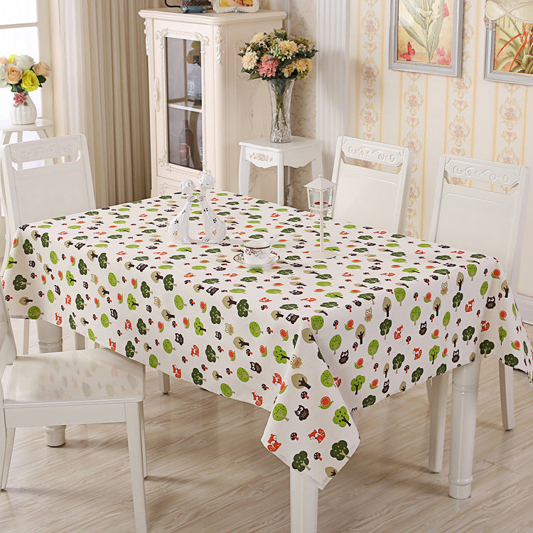 Gestreifte Tischdecke