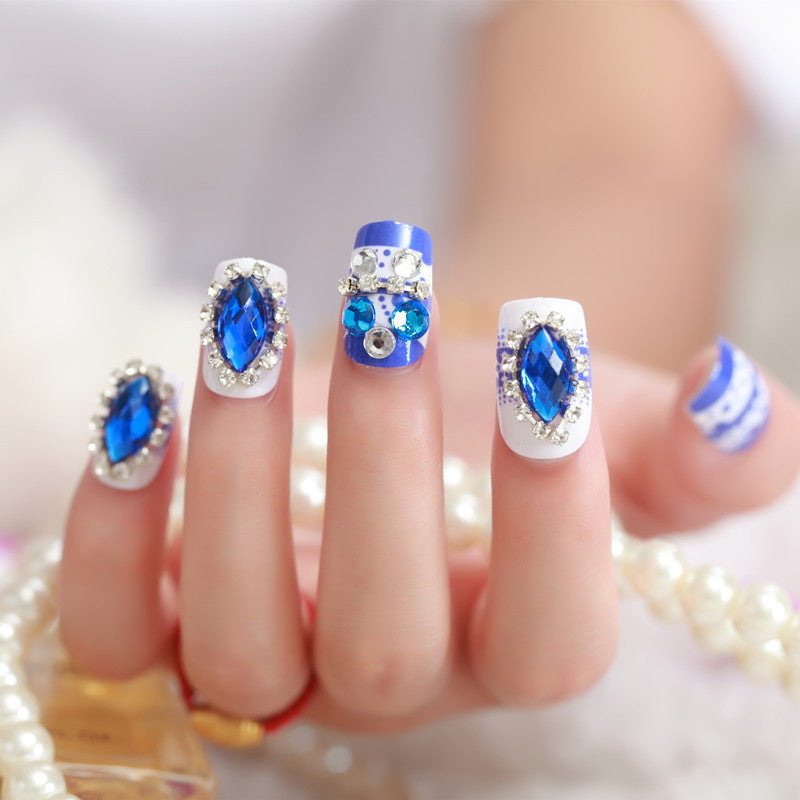 Glamouröse Bejeweled Press-On Nagelset