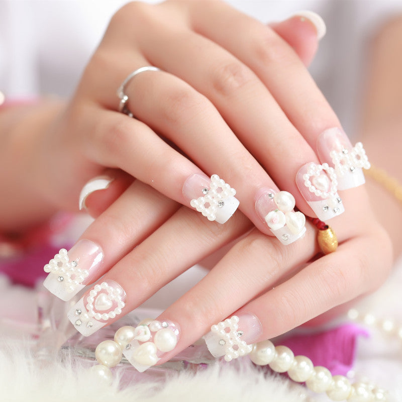 Elegante dekorative Press-On-Nagelspitzen