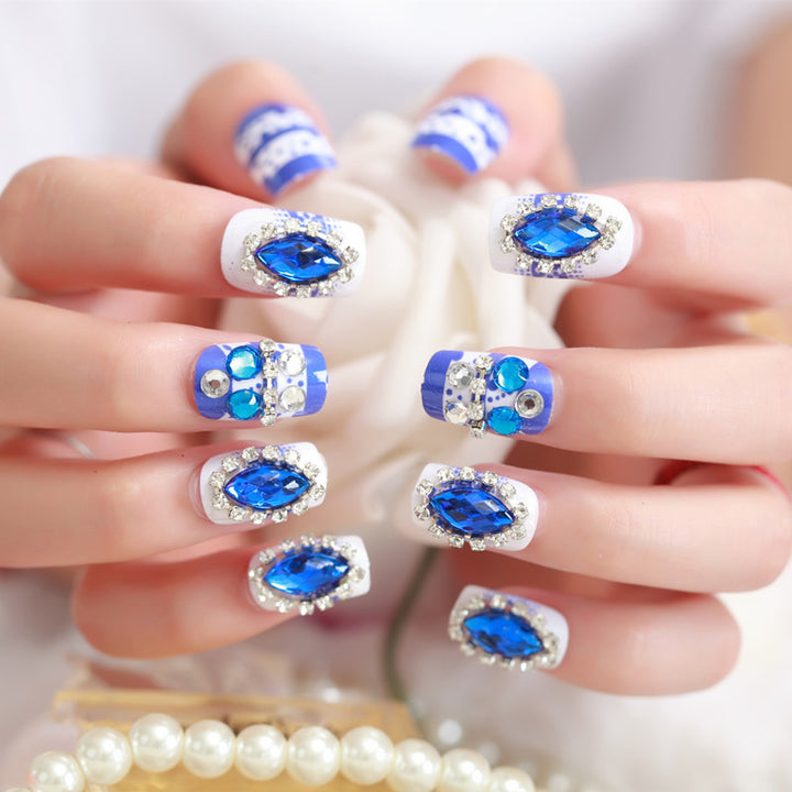 Glamouröse Bejeweled Press-On Nagelset