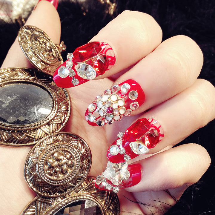 Strass-Besetztes Press-On Nagelset