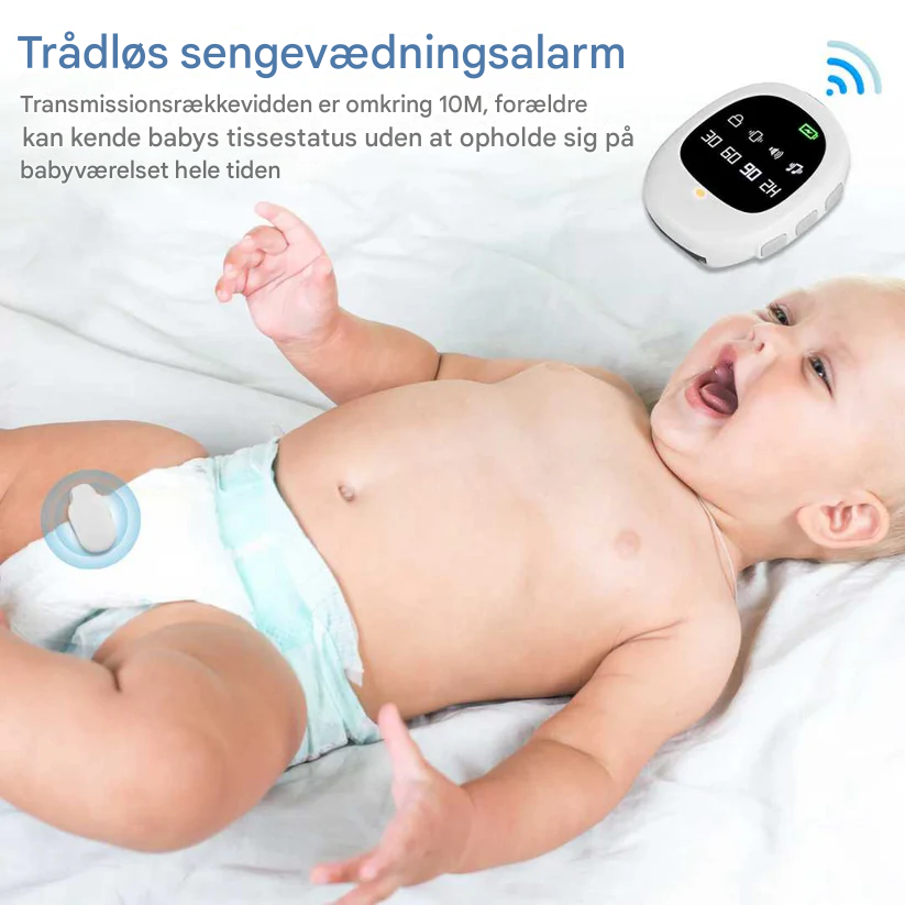 Kabelloser Bettnässeralarm mit Vibrationssignal und Timerfunktion – USB-aufladbar