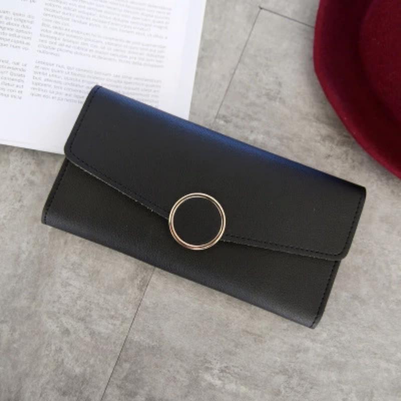 Lange Brieftasche aus PU-Leder mit Druckverschluss | Karnz