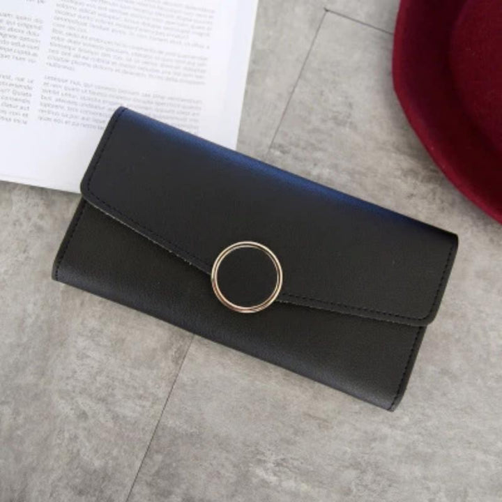 Lange Brieftasche aus PU-Leder mit Druckverschluss | Karnz
