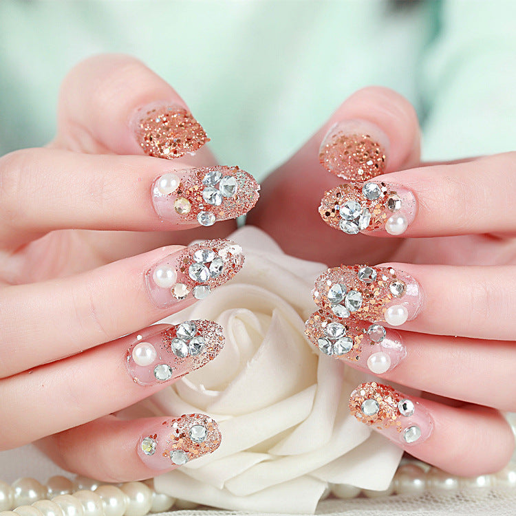 Rhinestone-dekorierte Press-on-Nägel