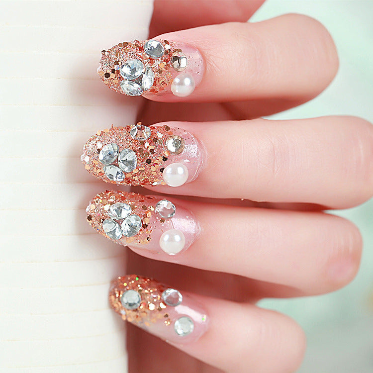 Rhinestone-dekorierte Press-on-Nägel