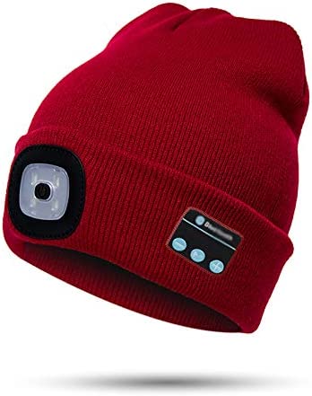 Bluetooth-Mütze mit Licht und kabellosen Kopfhörern
