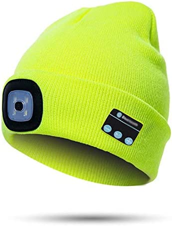 Bluetooth-Mütze mit Licht und kabellosen Kopfhörern