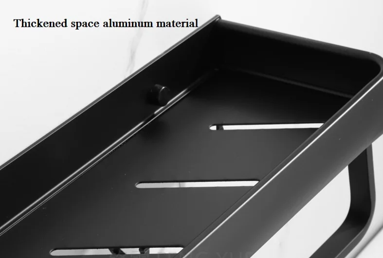 ALUMAX – Schwarzes Aluminium-Eckregal ohne Bohren Karnz