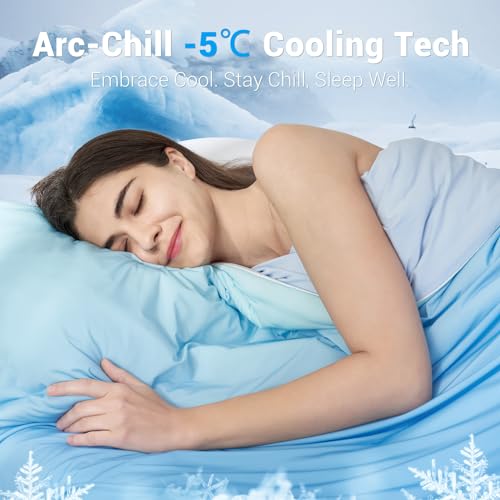 Kühlende Bettdecke absorbiert Körperwärme, um kühl zu bleiben, doppelseitige Kühldecke für heiße Schläfer Cool Fabric Q-Max>0.5, leichte Sommer-Bettdecke kalte Decke, gradient dunkelblau | Karnz