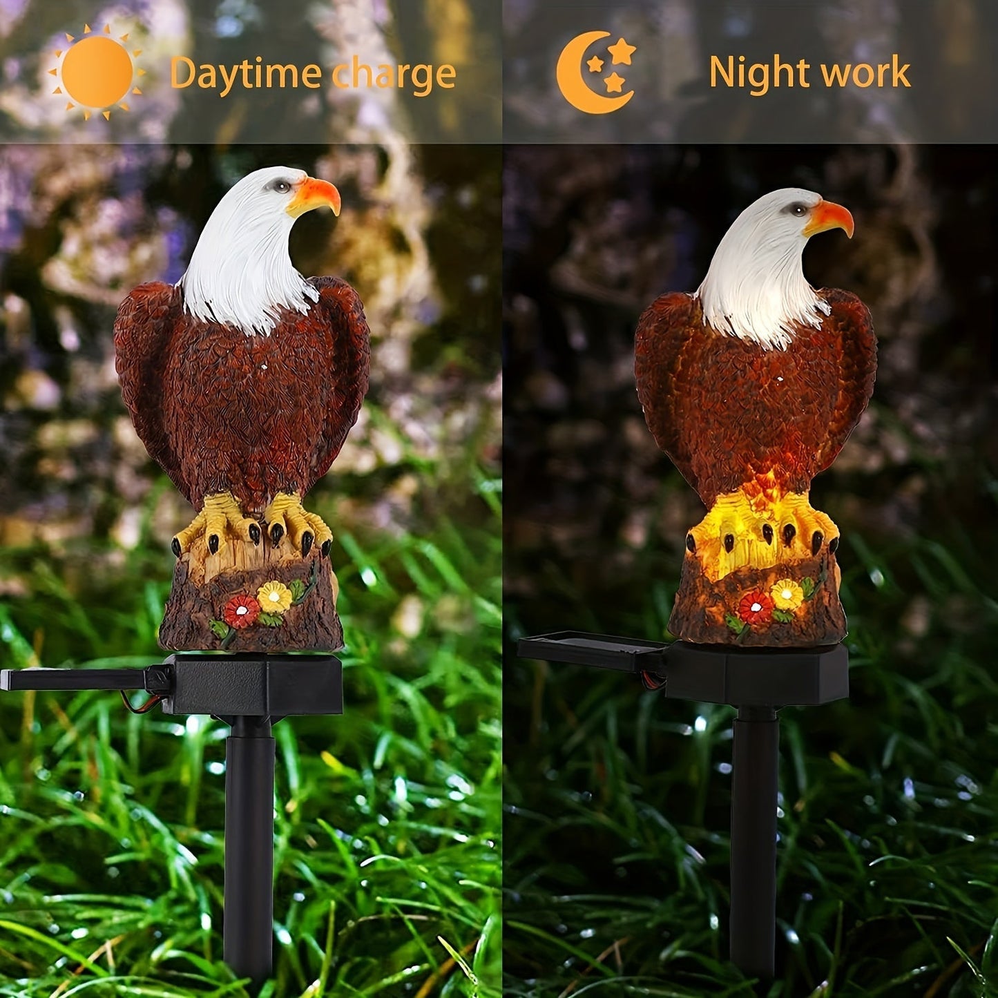 SolarGlow Eagle - Stylische Solarleuchte für Gartenbeleuchtung | Karnz