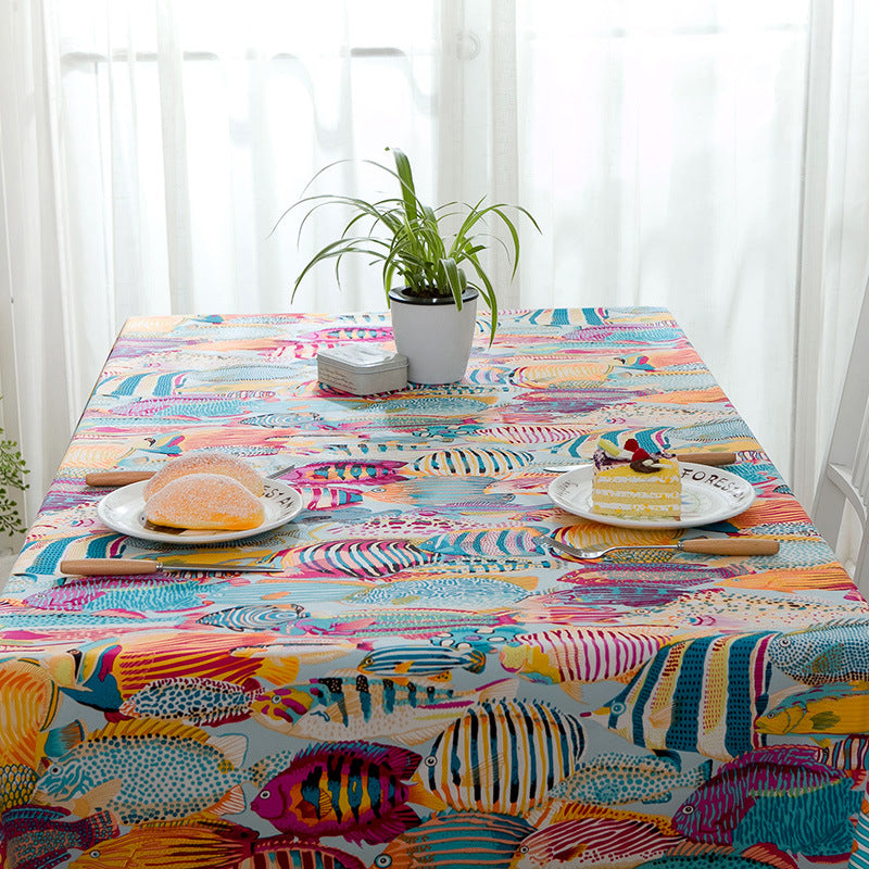 Buntes Meeresleben Tischdecke