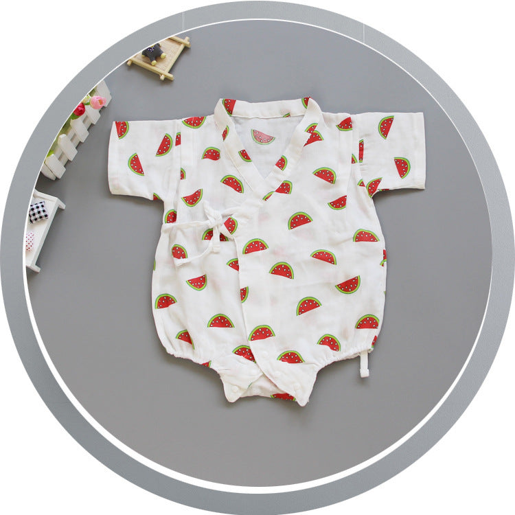 Süßes Wassermelonen-Print Baby-Strampler Karnz
