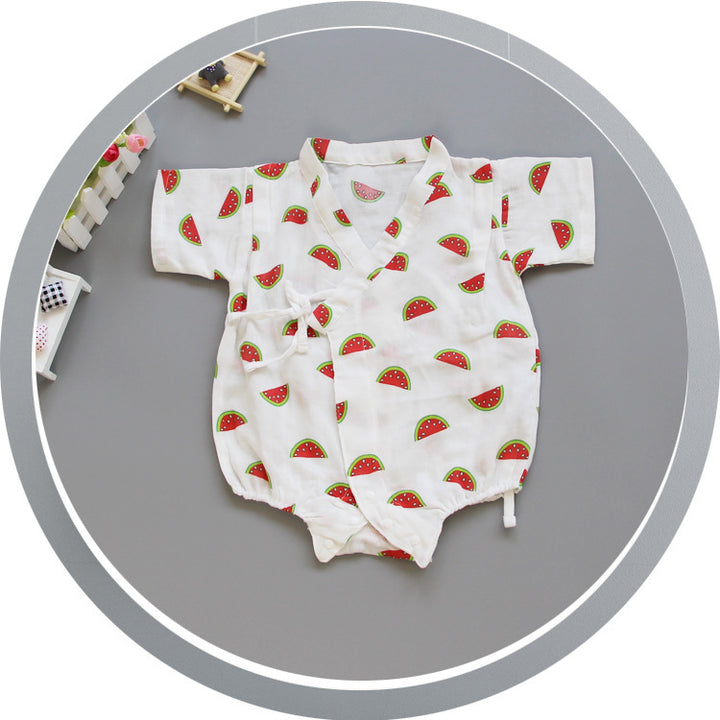 Süßes Wassermelonen-Print Baby-Strampler Karnz