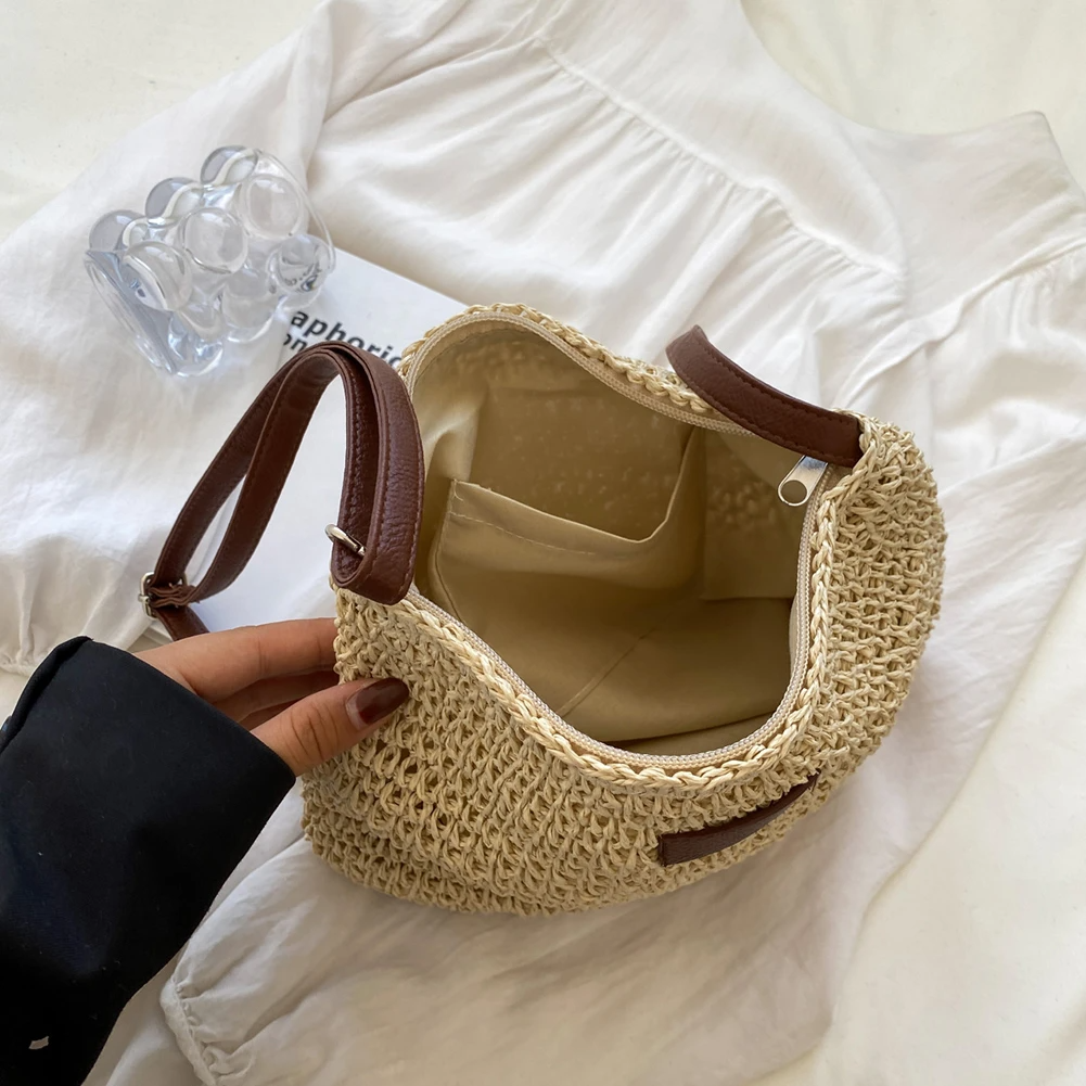 Sandsberg | Boho-Umhängetasche | Geflochtenes Design mit Großem Stauraum | Naturfarben