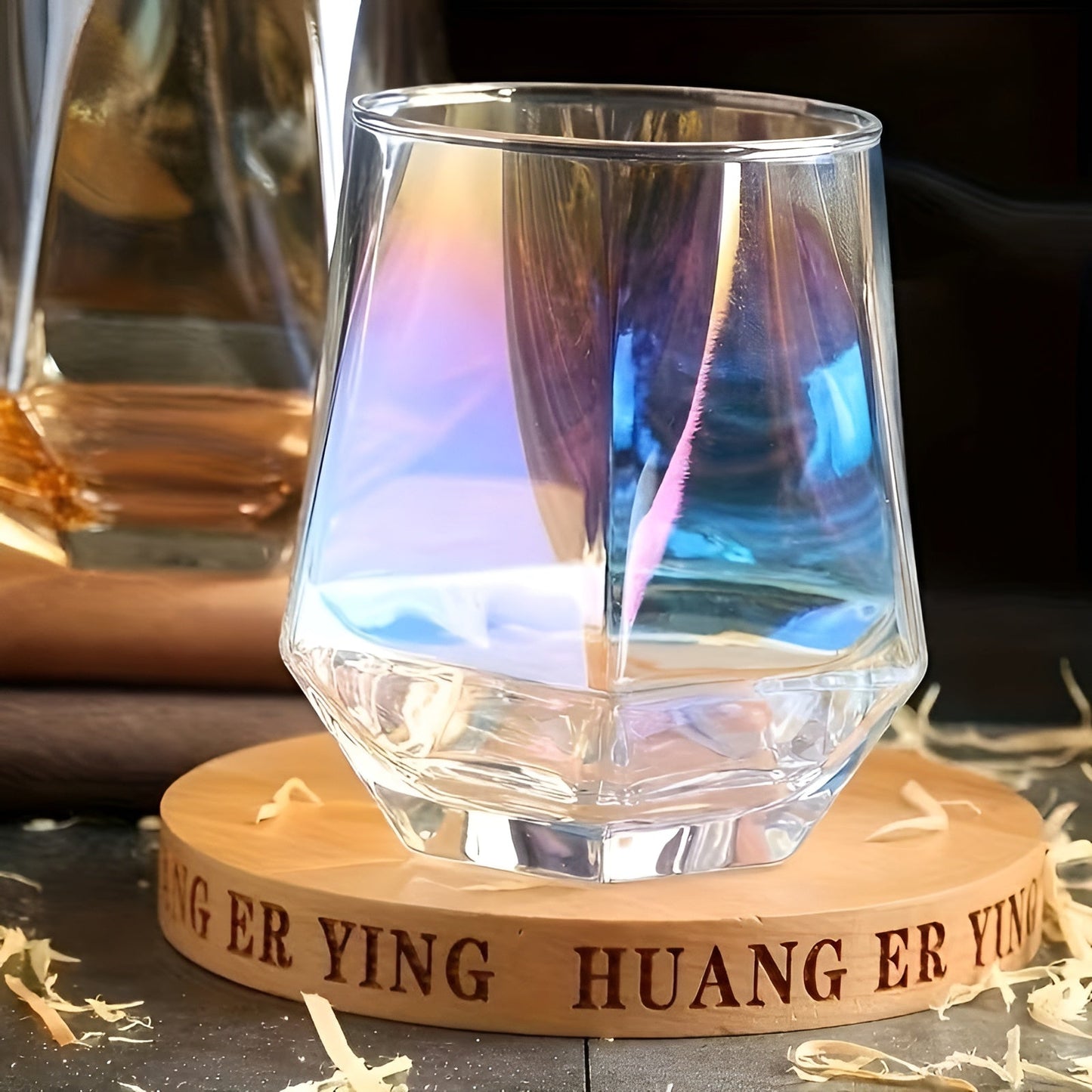 Transparentes Glas, 4-teiliges Set – Stilvolles und dekoratives Design | 300 ml Glas für Wasser, Saft und Tee