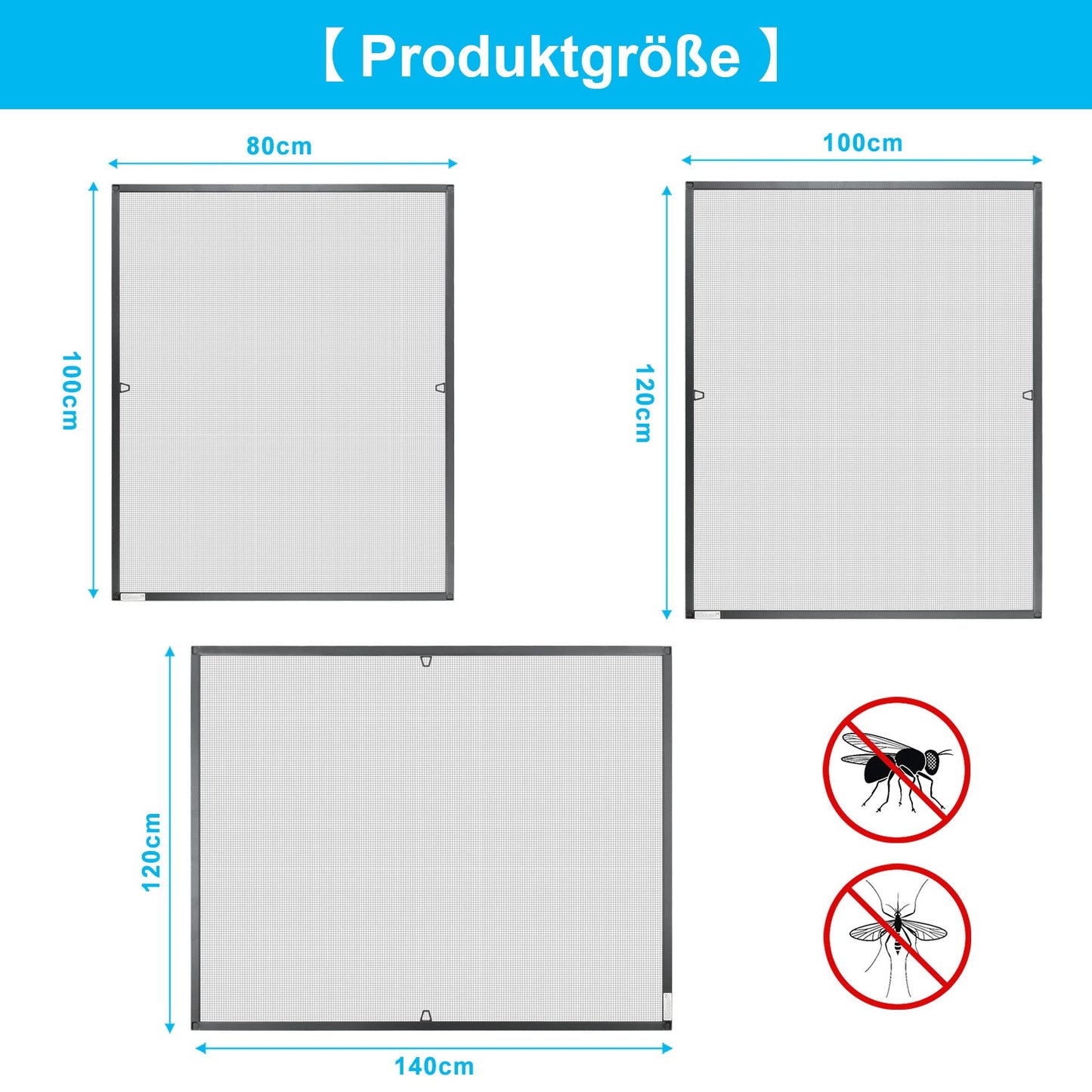 Fliegengitter Fenster Insektenschutz Anthrazit | Karnz