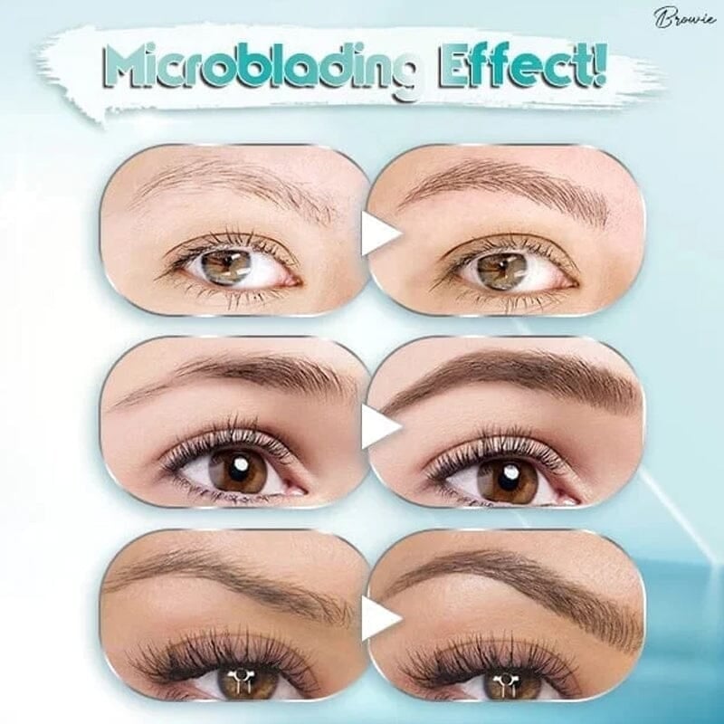 3D wasserfester Microblading-Augenbrauenstift mit 4 Gabelspitzen, Tattoo-Stift