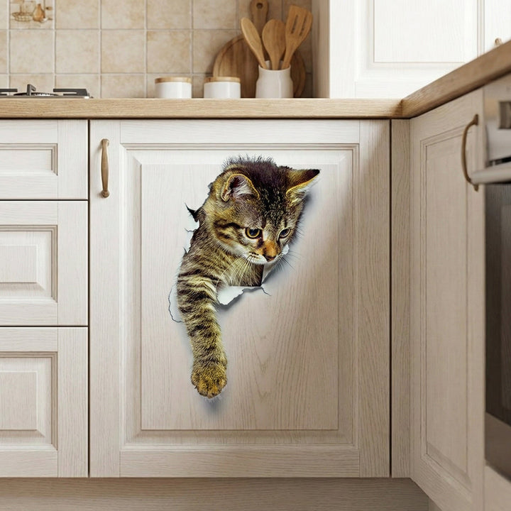 3D Toilettenschutz Katzenaufkleber | Karnz