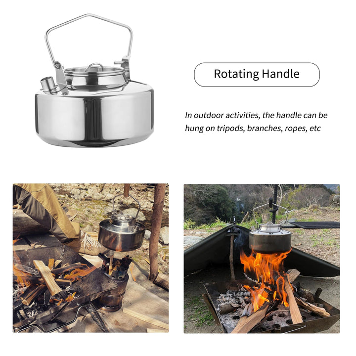 45.6oz Antarcti Edelstahl Backpacking Camping Kettle Bushcraft Gear | Karnz