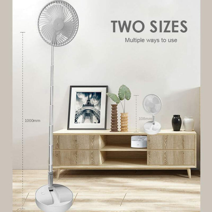 Wiederaufladbarer, faltbarer USB-Teleskopventilator – leise, 180° einstellbar, 4 Geschwindigkeitsstufen, tragbar ✨ | Karnz