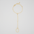 Verstellbares Fingerring-Armband aus Edelstahl mit Kristallen