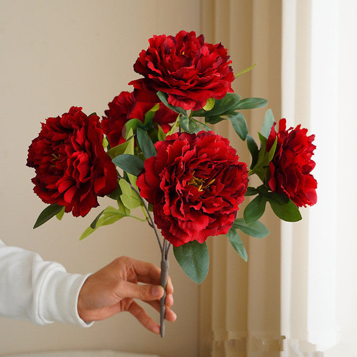 Künstliche 5 große Kopf-Peonienblumen