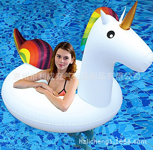 Damen aufblasbares Schwimmtier in Einhornform Karnz