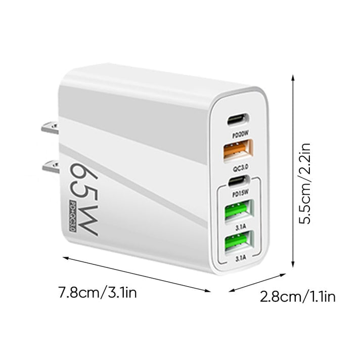 Multi-Port-Adapter 65W Schnellladegerät - US-Standard | Karnz