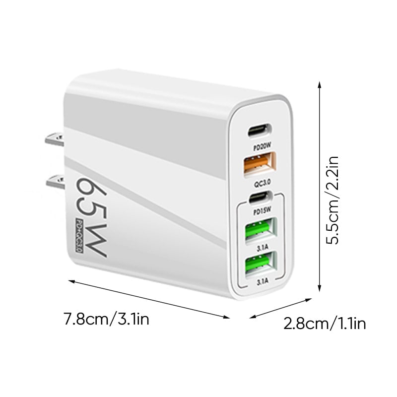 Mehrfach-Port-Adapter 65W Schnellladegerät - US-Standard