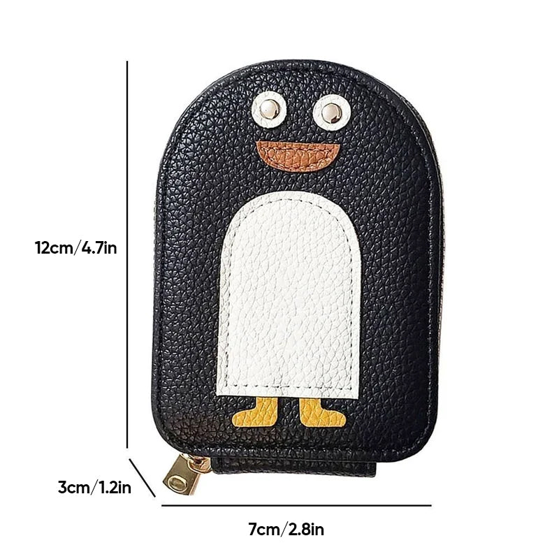 PU-Brieftasche für Kreditkarten und niedliche Pinguine | Karnz