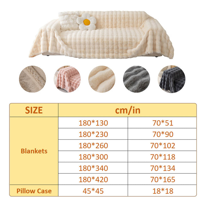 Premium Kunstfell Rutschfeste Sofa Bezüge