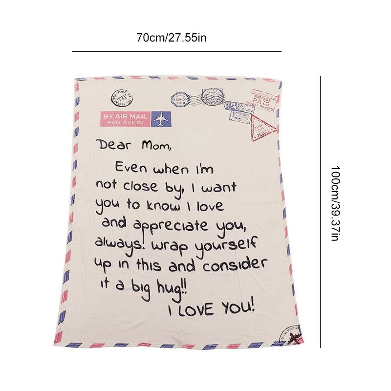 Brief Bedruckte Flanell Wurfdecke Geschenk für Mama | Karnz