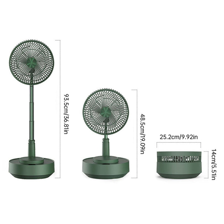 Tragbarer wiederaufladbarer teleskopischer Tischventilator mit geräuschlosem Design und höhenverstellbar | Karnz