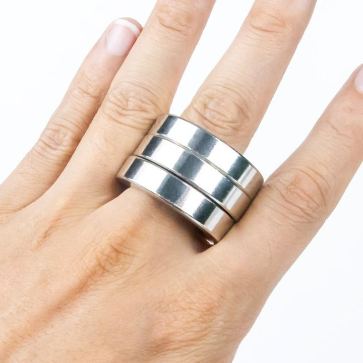 Karnz | Faltbares Vier-Ring-Rostfrei-Fidget-Spielzeug