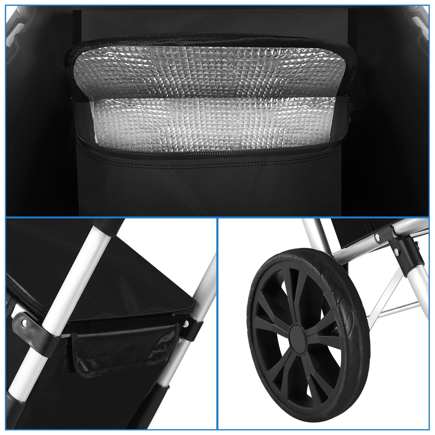 Einkaufstrolley Einkaufsroller Klappbar 40L | Karnz