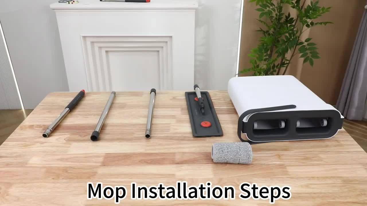 Flachmopp-Set mit Eimer & Auswringsystem | Karnz