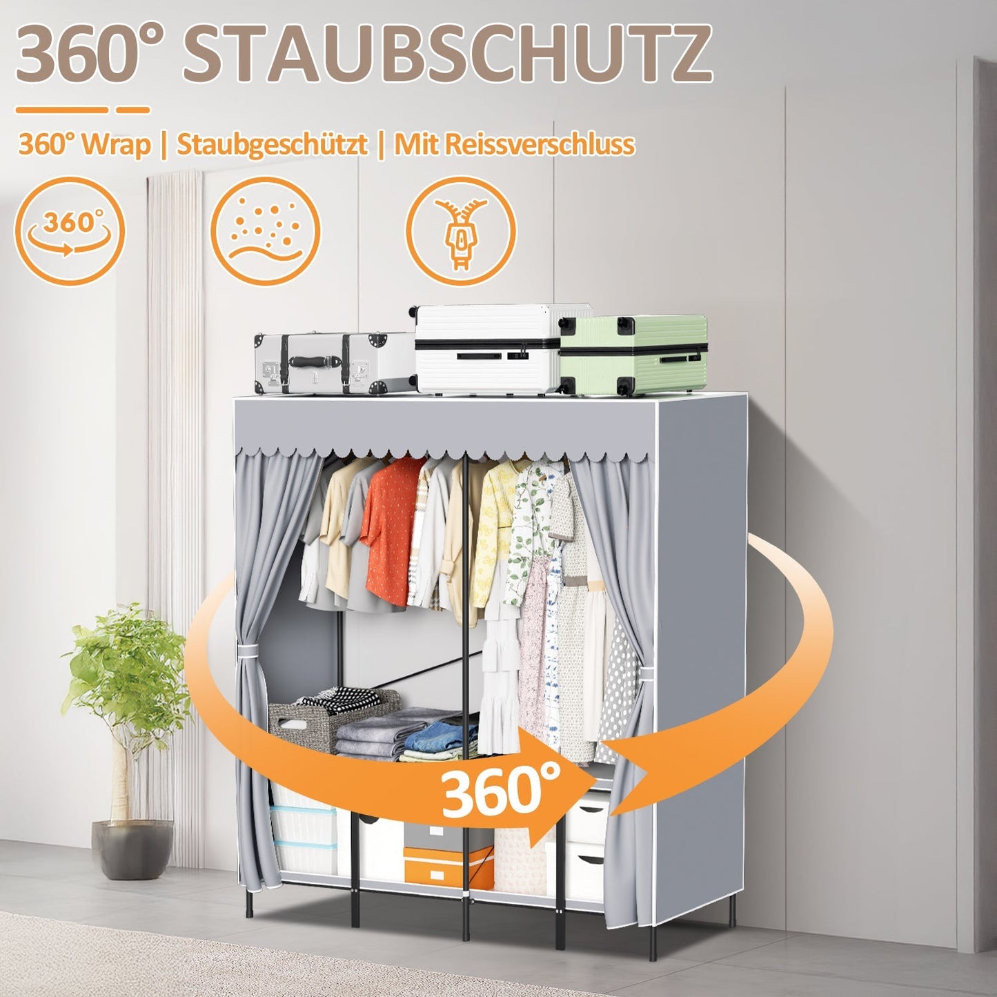 Klappbarer Kleiderschrank Schlafzimmerschrank | Karnz