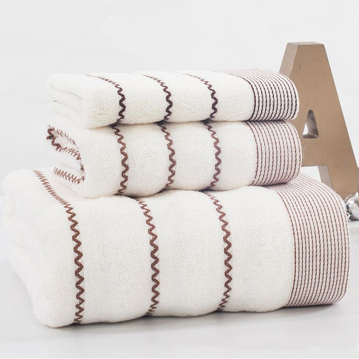 Gestreiftes Badetuch Badetuch Set 100% Baumwolle | Karnz