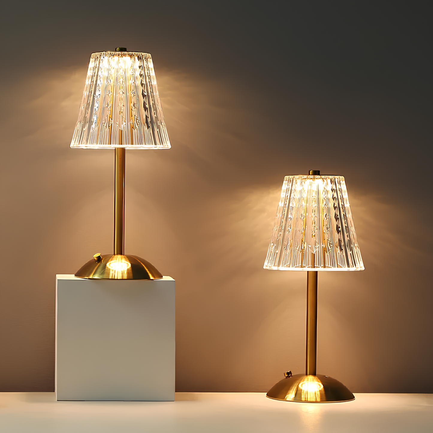 Goldene Kristall-Tischlampe - Aurora Luxe | Karnz