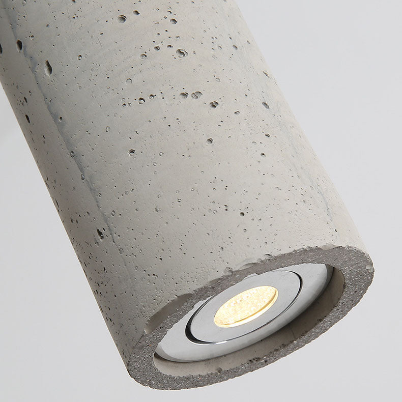 Industrielle Zylinder-Pendelleuchte aus Beton | 1-flammig | Glatte oder raue Oberfläche