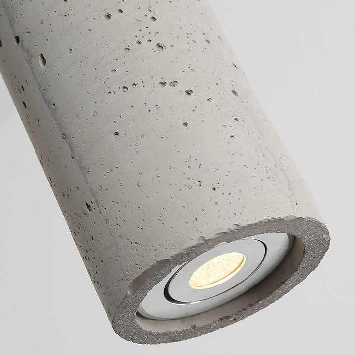 Industrielle Zylinder-Pendelleuchte aus Beton | 1-flammig | Glatte oder raue Oberfläche