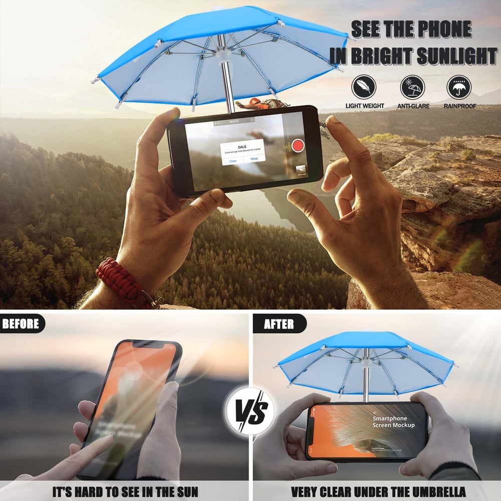 Telefon Regenschirm Saugnapf Halter für Sonne | Karnz