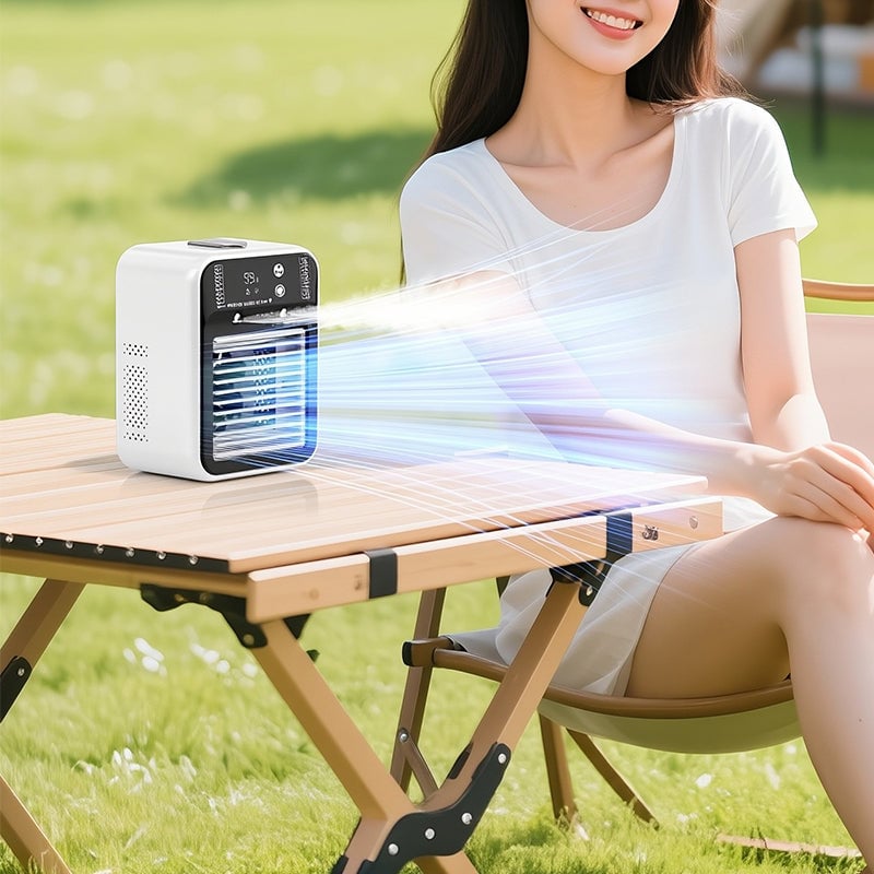 Tragbarer 3-in-1 Kühlventilator mit 2-Geschwindigkeitsnebel | Karnz