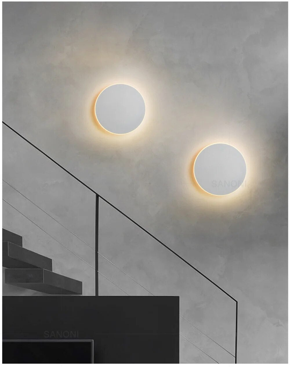 LED Wandleuchte Rund