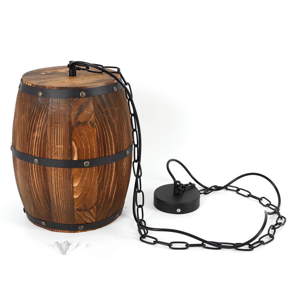 Retro Holz Weinfass Pendelleuchte | Karnz