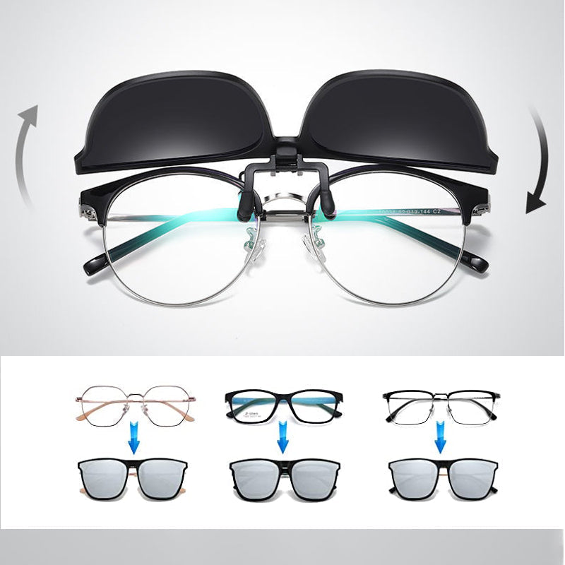 Karnz | Neue polarisierte Clip-on-Klappsonnenbrille