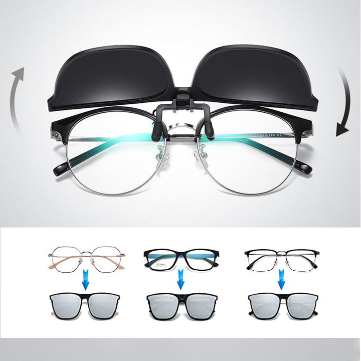 Karnz | Neue polarisierte Clip-on-Klappsonnenbrille