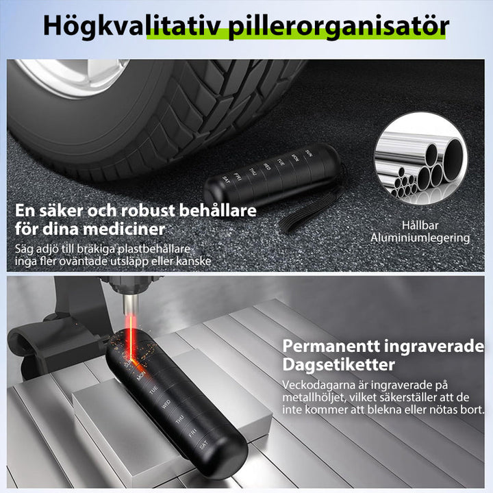 7-Tage tragbare Pillendose für Reisen