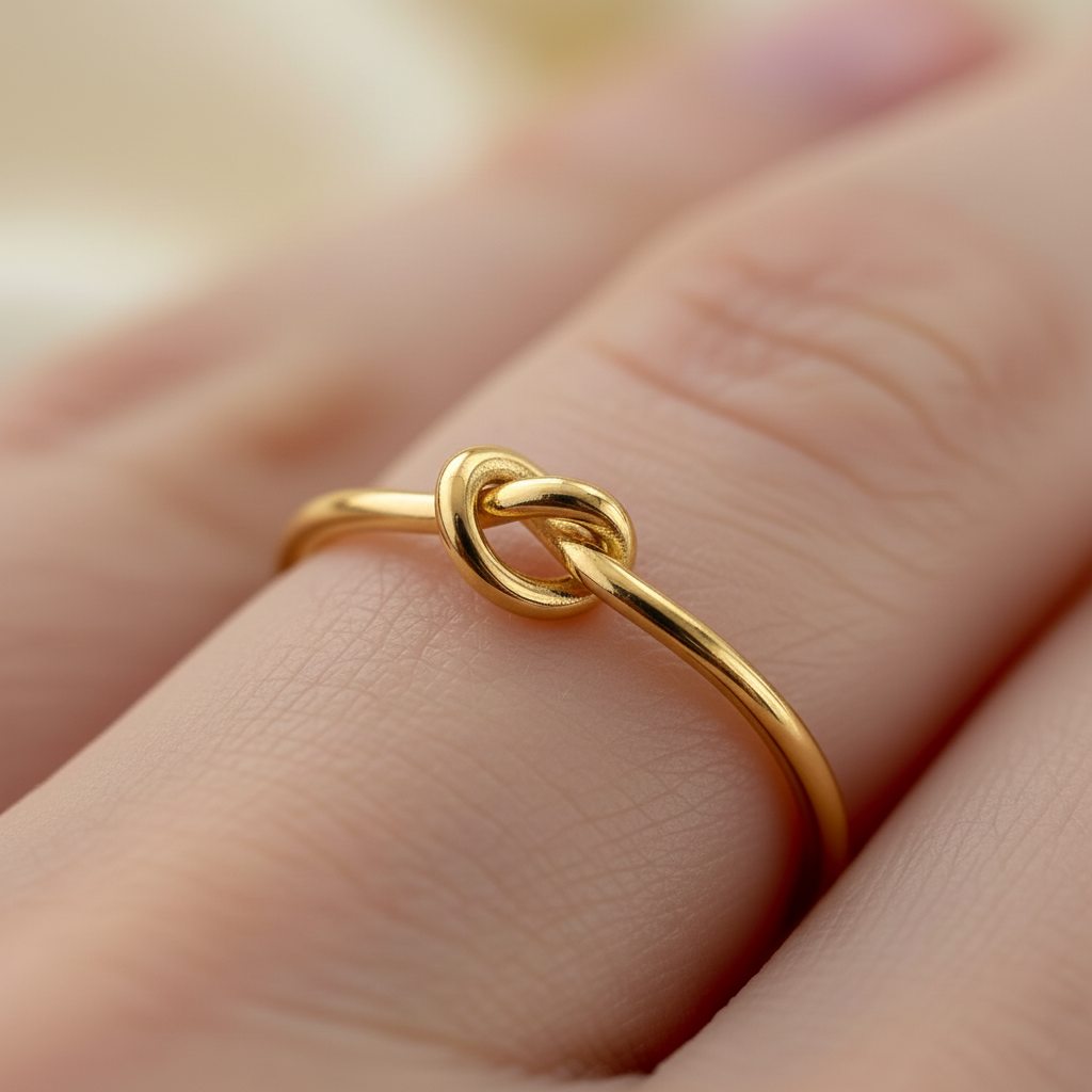 Karnz | Zierliches Herz Knoten Bond Ring